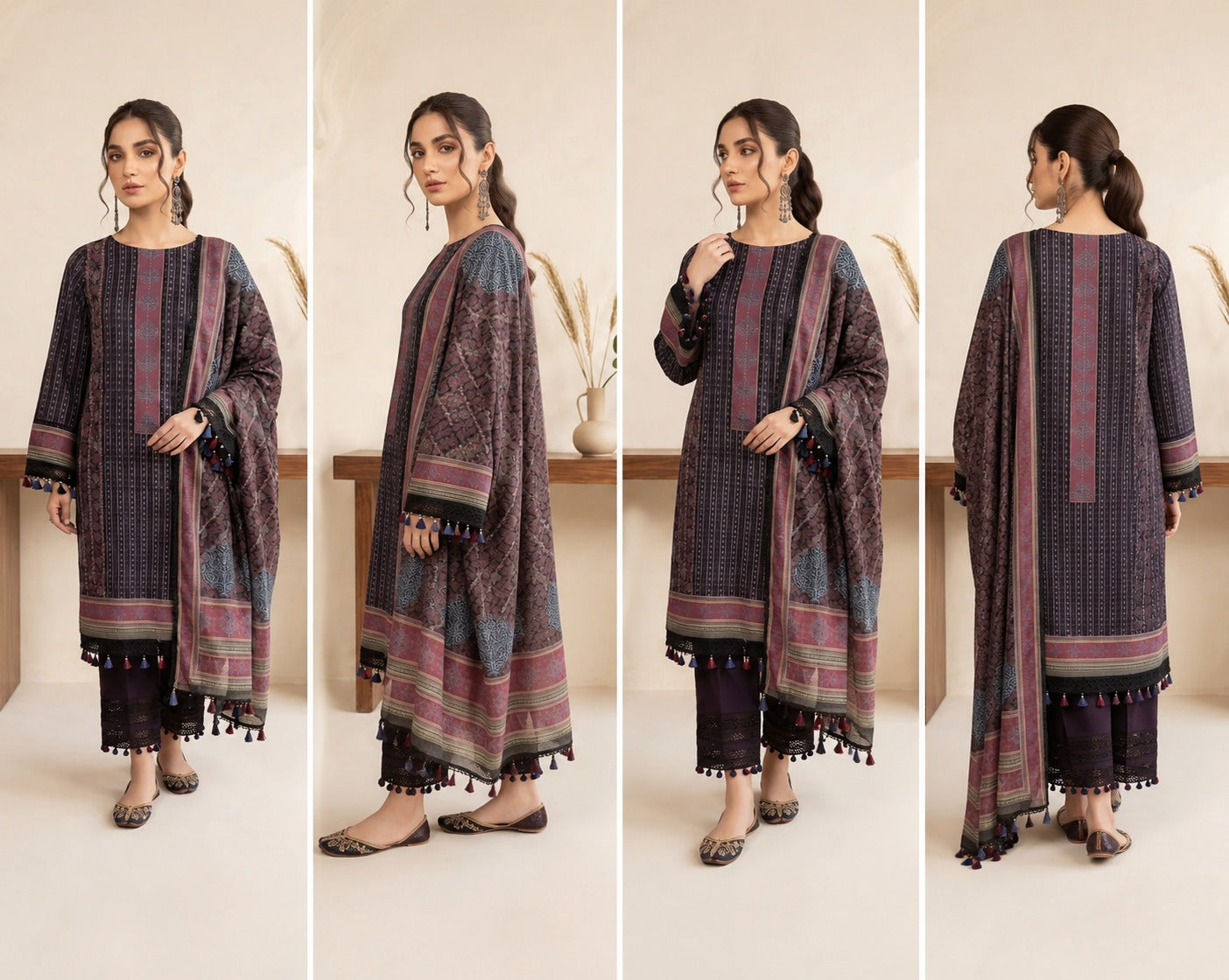 Wirsa By Zainab Unstitched Printed Lawn 3pc