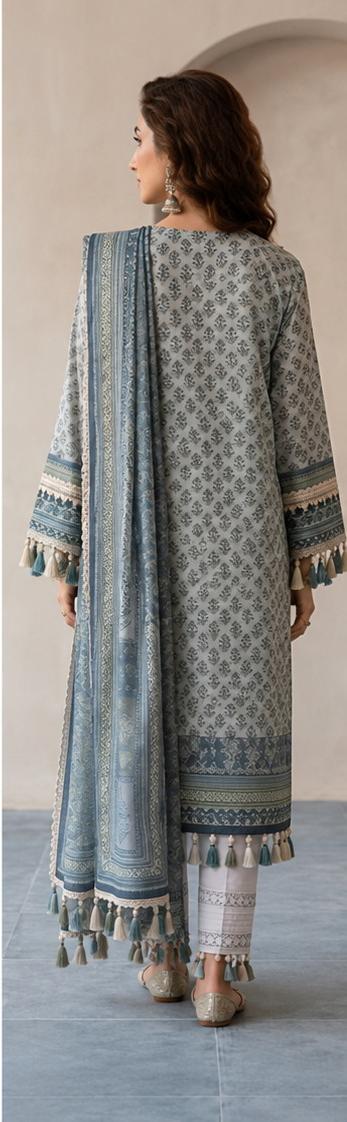 Wirsa By Zainab Unstitched Printed Lawn 3pc
