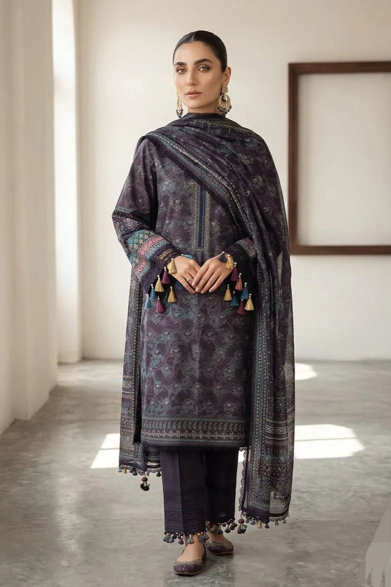 Wirsa By Zainab Unstitched Printed Lawn 3pc