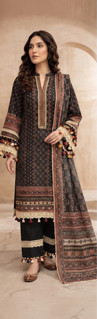 Wirsa By Zainab Unstitched Printed Lawn 3pc
