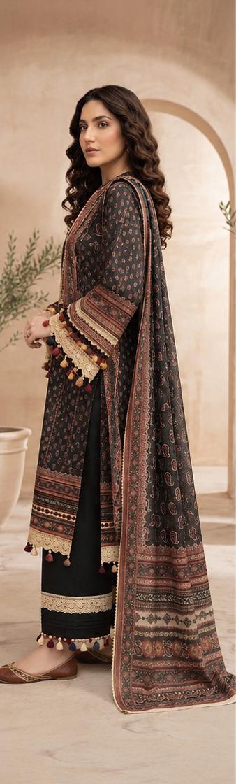 Wirsa By Zainab Unstitched Printed Lawn 3pc
