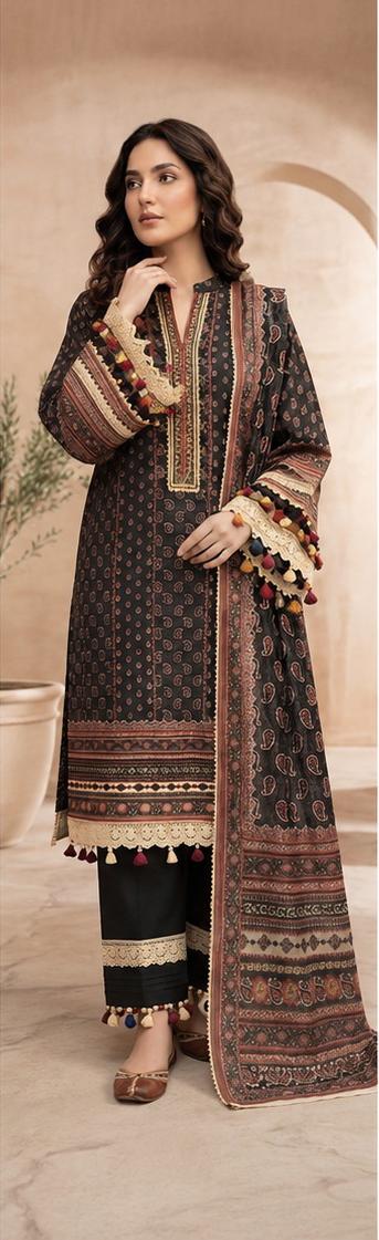 Wirsa By Zainab Unstitched Printed Lawn 3pc