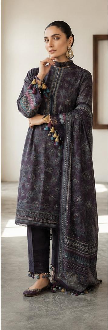 Wirsa By Zainab Unstitched Printed Lawn 3pc
